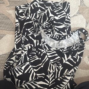 Old Navy Black and White Maternity Dress
